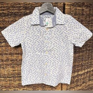 Osh Gosh - Kids Blue Shark Print Shirt-‎ Size:5T, New with tags